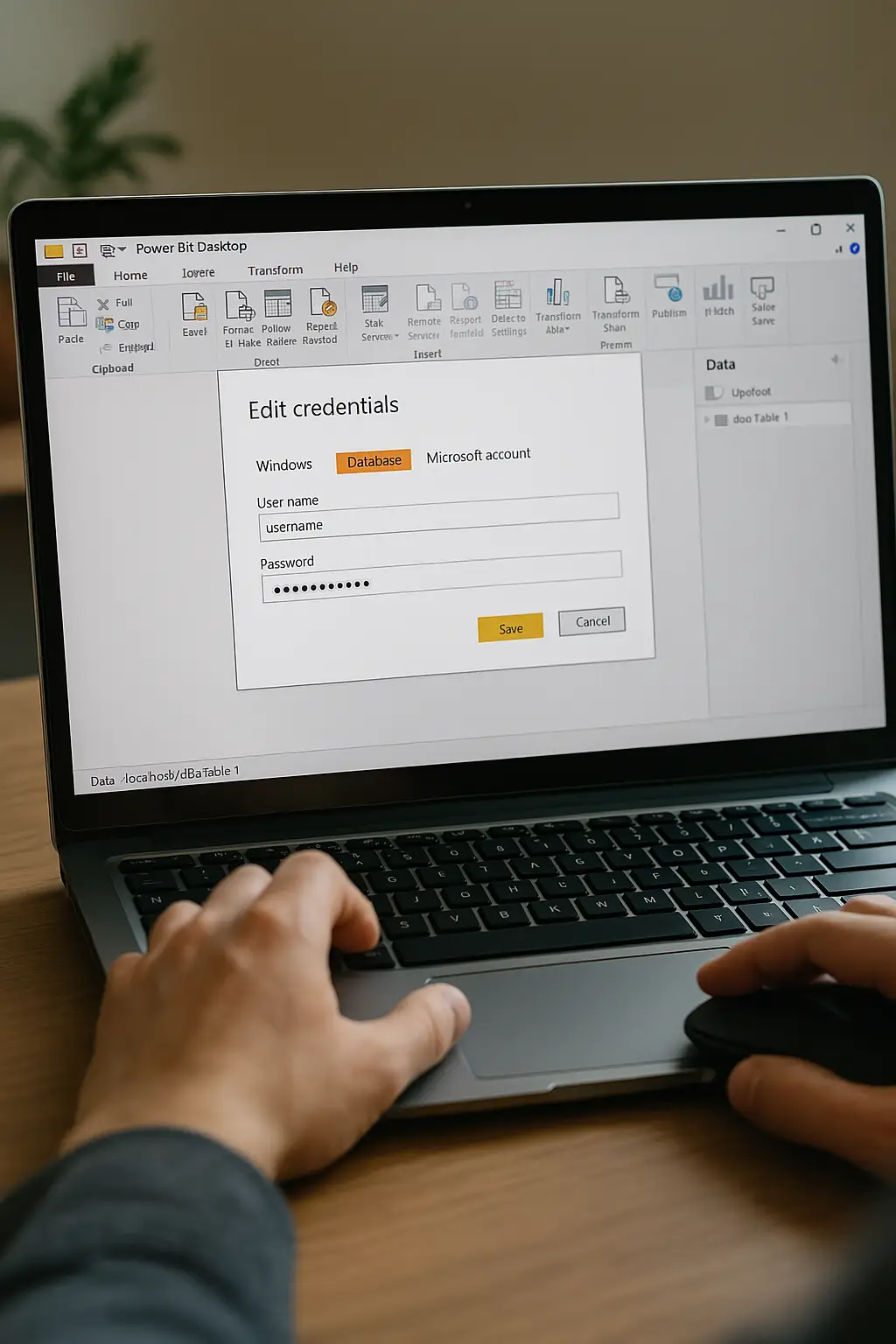 Change credentials in Power BI
